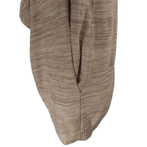Chunky Open Front Cardigan M Draped Front Sweater Old Money Quiet Luxury RQT - Picture 3 of 16